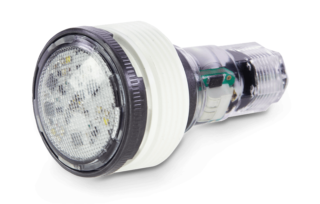 Pentair MicroBrite Color And White LED Pool Light, Warm White, 100ft Cord, 12 V, 12 W, 3.5in Long  