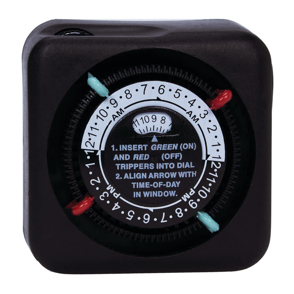 Intermatic Plug-In Timer, 1125 W 125 VAC Primary Black 24 hr Outdoor Mechanical - product image