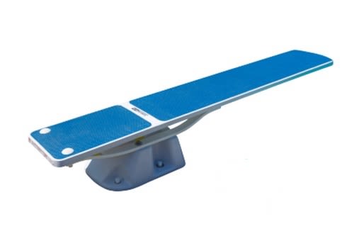 S.R. Smith 8' Flyte-Deck Ii Diving Assembly Includes Truetread Board - Radiant White Stand With Blue Truetread Board - product image