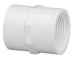 Coupling, 2" FPT White PVC Schedule 40