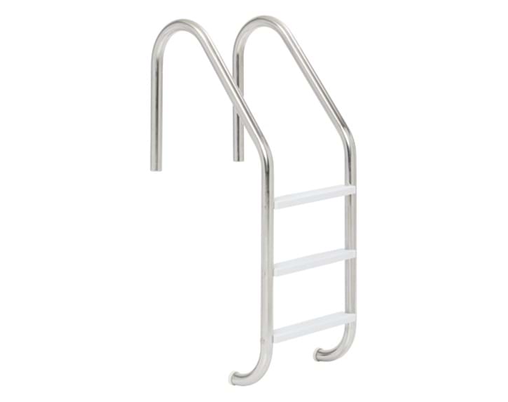 3 Tread Ladder Pwdr Coat White Cycolac Treads - product image
