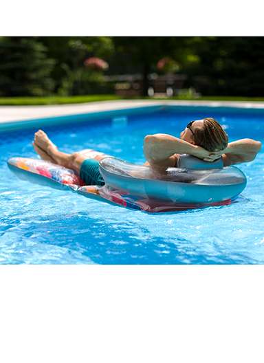 OCEAN BLUE CONVERTIBLE LOUNGER 74" - product image