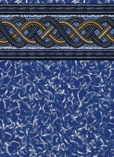 Ocean Blue 18'X33' Oval Crystal Wave Unibead AG Liner 52" Wall - product image