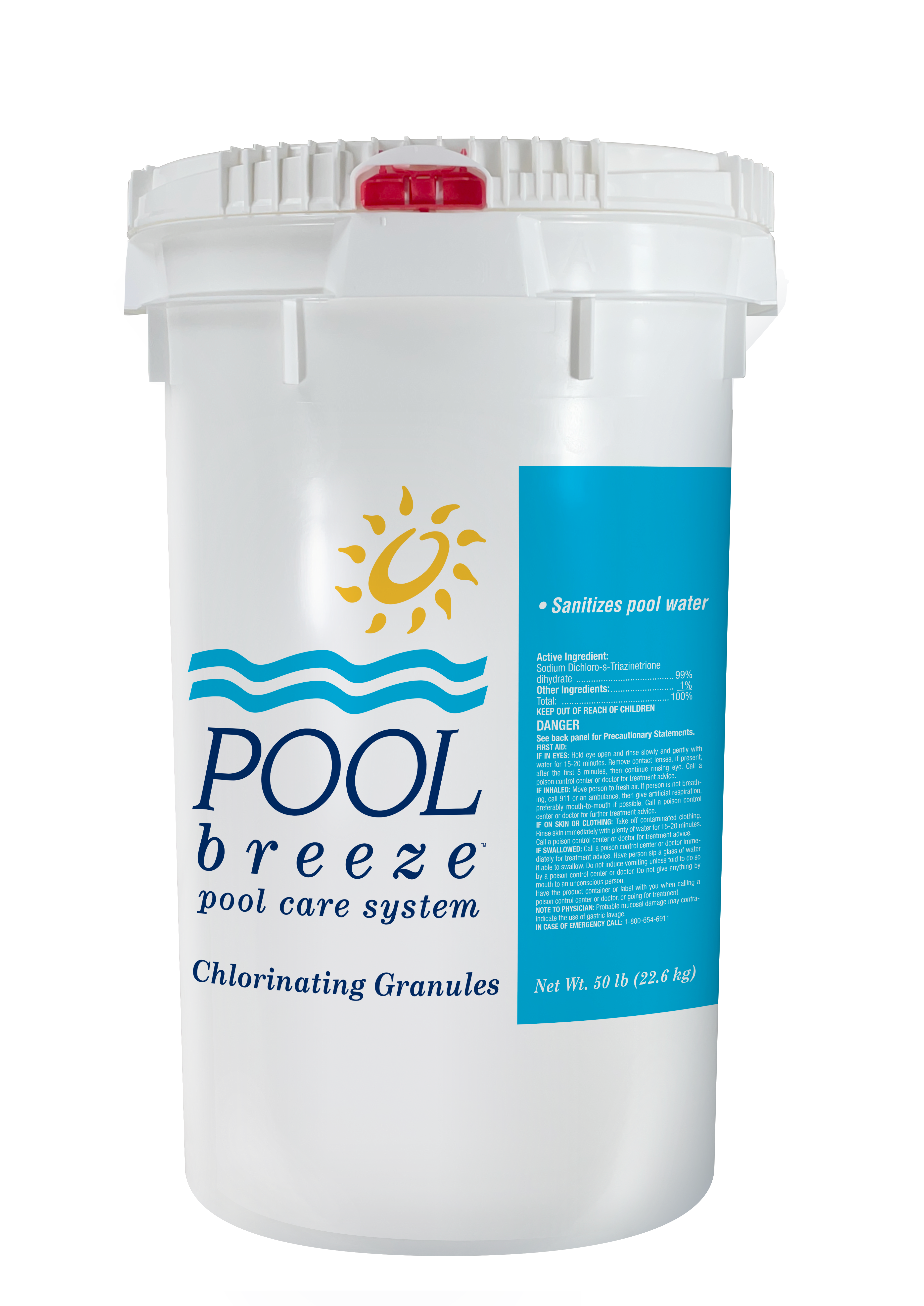 POOL BREEZE CHLORINE GRANULES 56% GRANULAR DICHLOR 50 LB - product image