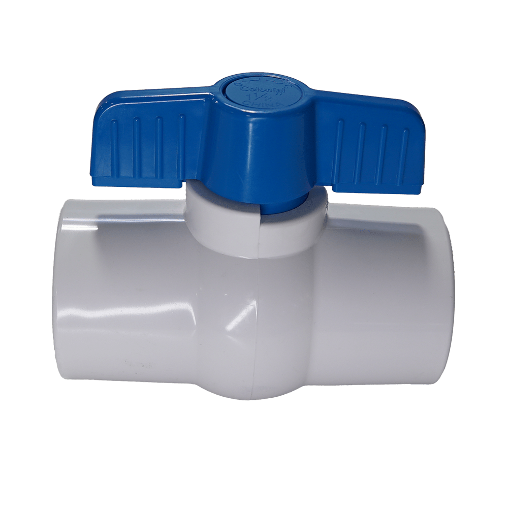 COLONIAL SCH80 PVC BALL VALVE SXS WHITE COMMERCIAL COMPACT PVC BALL VALVE 1-1/2" image 3