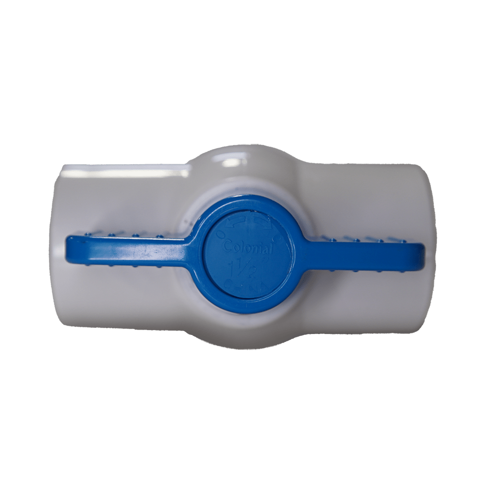 COLONIAL SCH80 PVC BALL VALVE SXS WHITE COMMERCIAL COMPACT PVC BALL VALVE 1-1/2" image 4