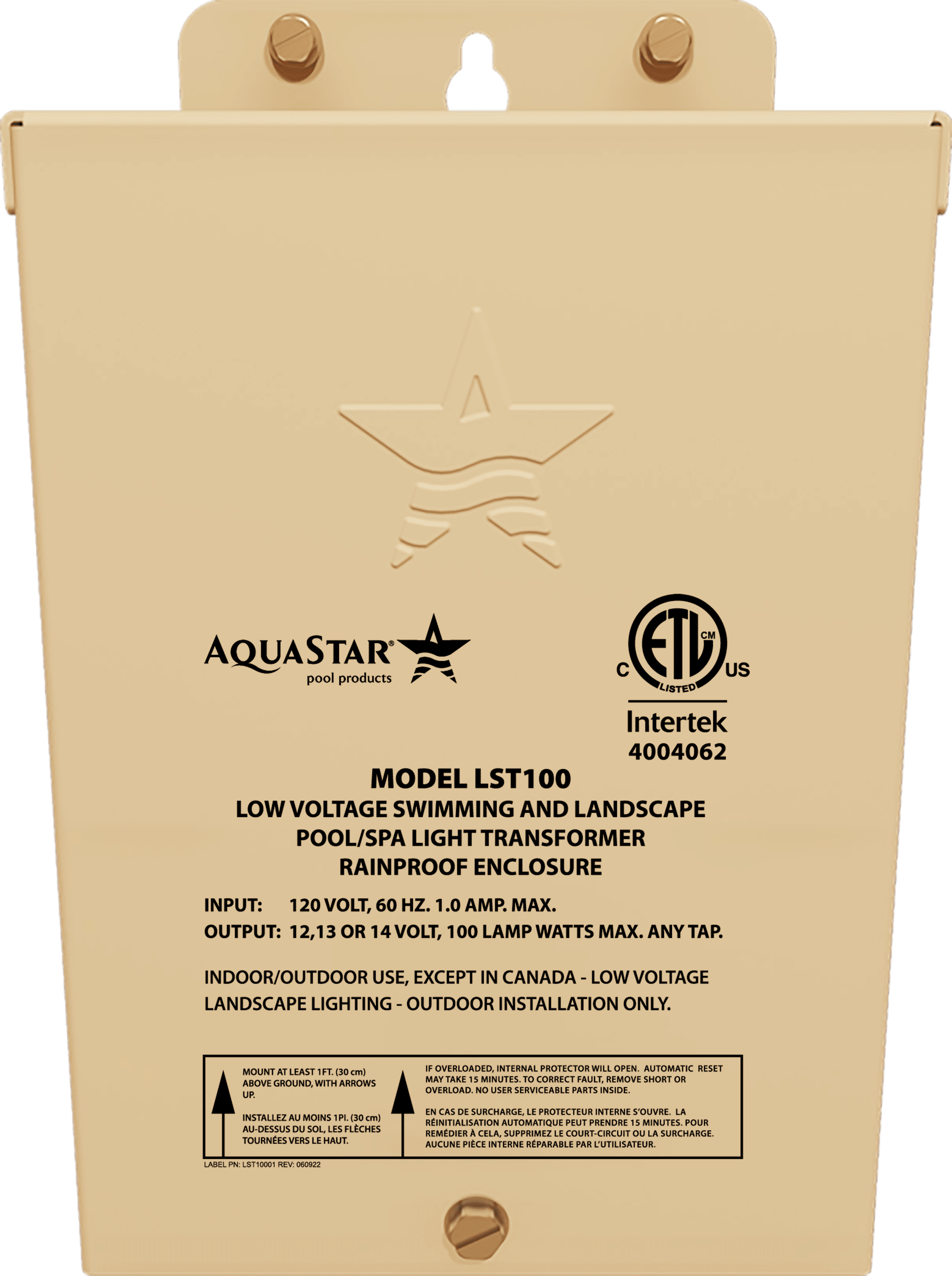 AQUASTAR TRANSFORMER 100 WATT - product image