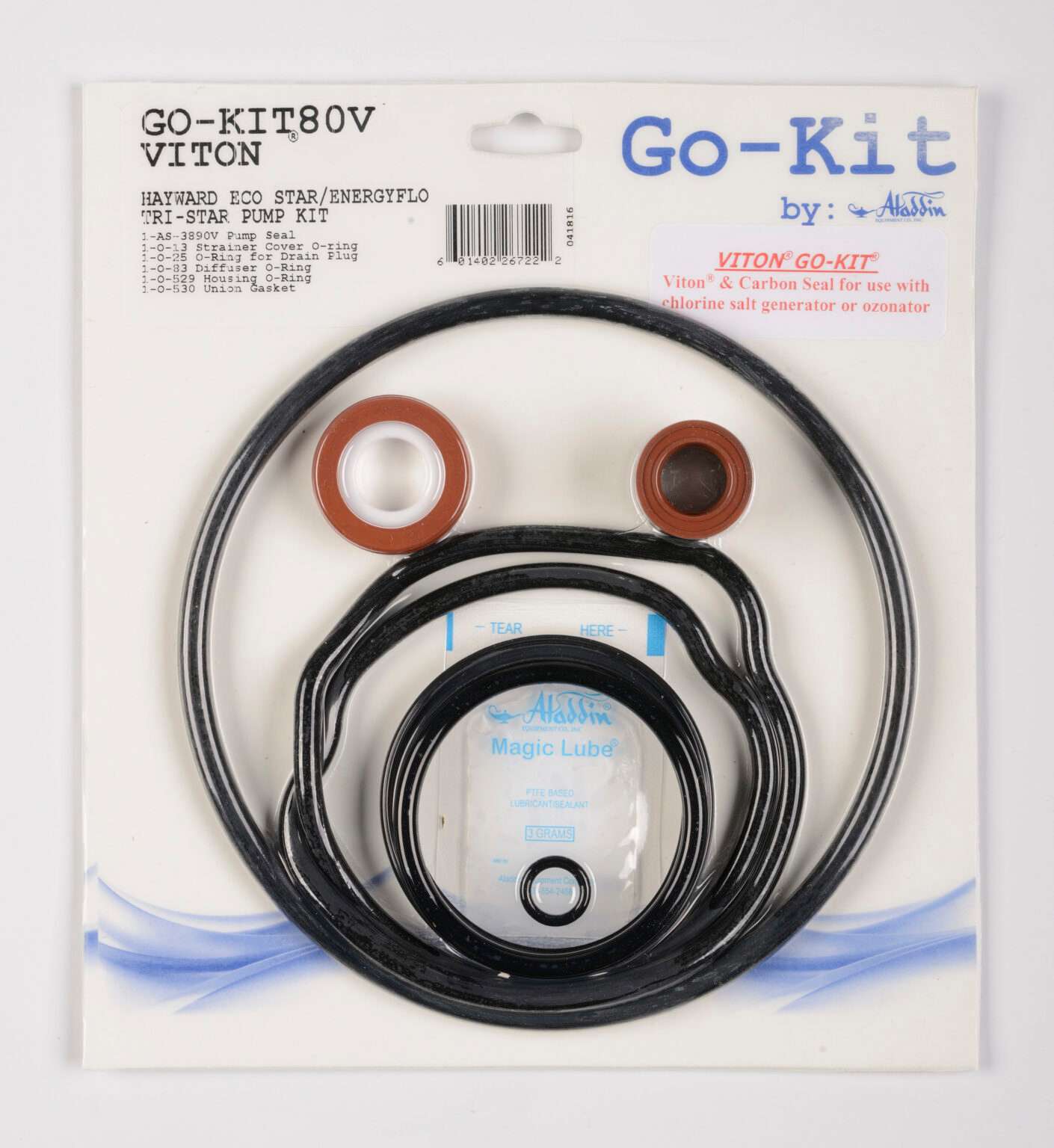 Aladdin GO-KIT80V Viton Seal Kit for Hayward EcoStar, EnergyFlo & TriStar Pumps | GO-KIT80V - product image