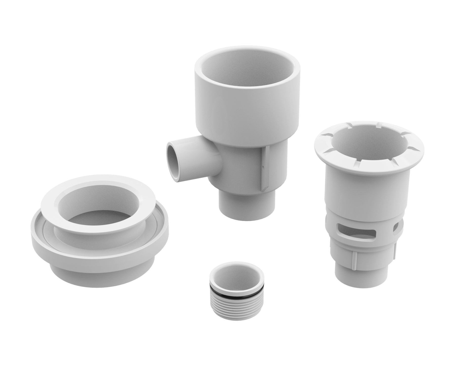 White Aquathunder Straight Jet Housing Assembly - product image