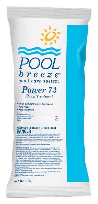 POOL BREEZE POWER 73 SHOCK CAL HYPO (2 X 12) 1 LB HAZMAT 1 LB - product image