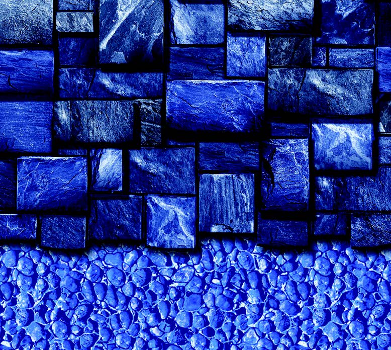 GLI OVAL UNIBEAD BLUE SLATE ABOVE GROUND LINER 18' X 33' X 52"