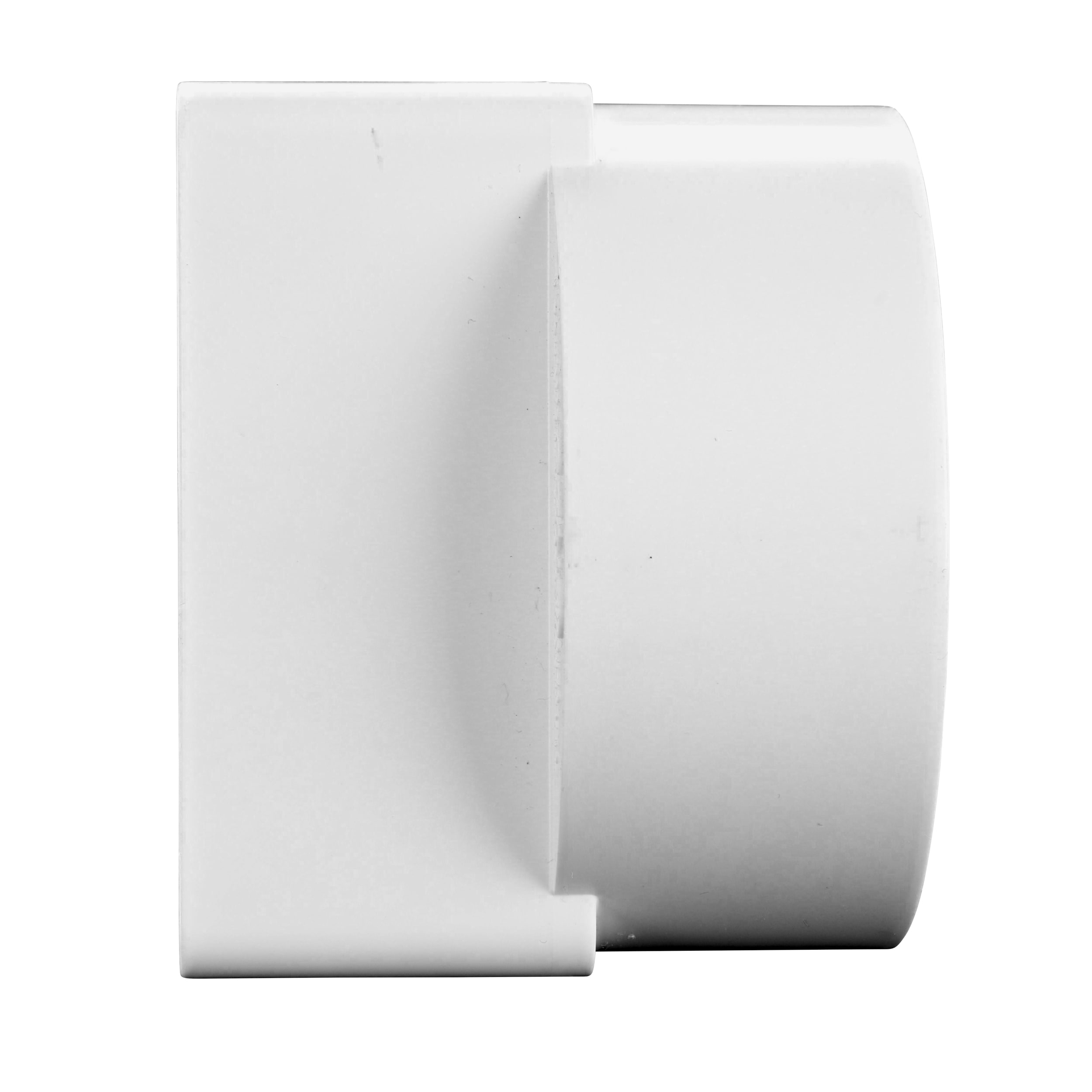 NDS Downspout Adapter, Hub White PVC Offset Solvent Weld image 2