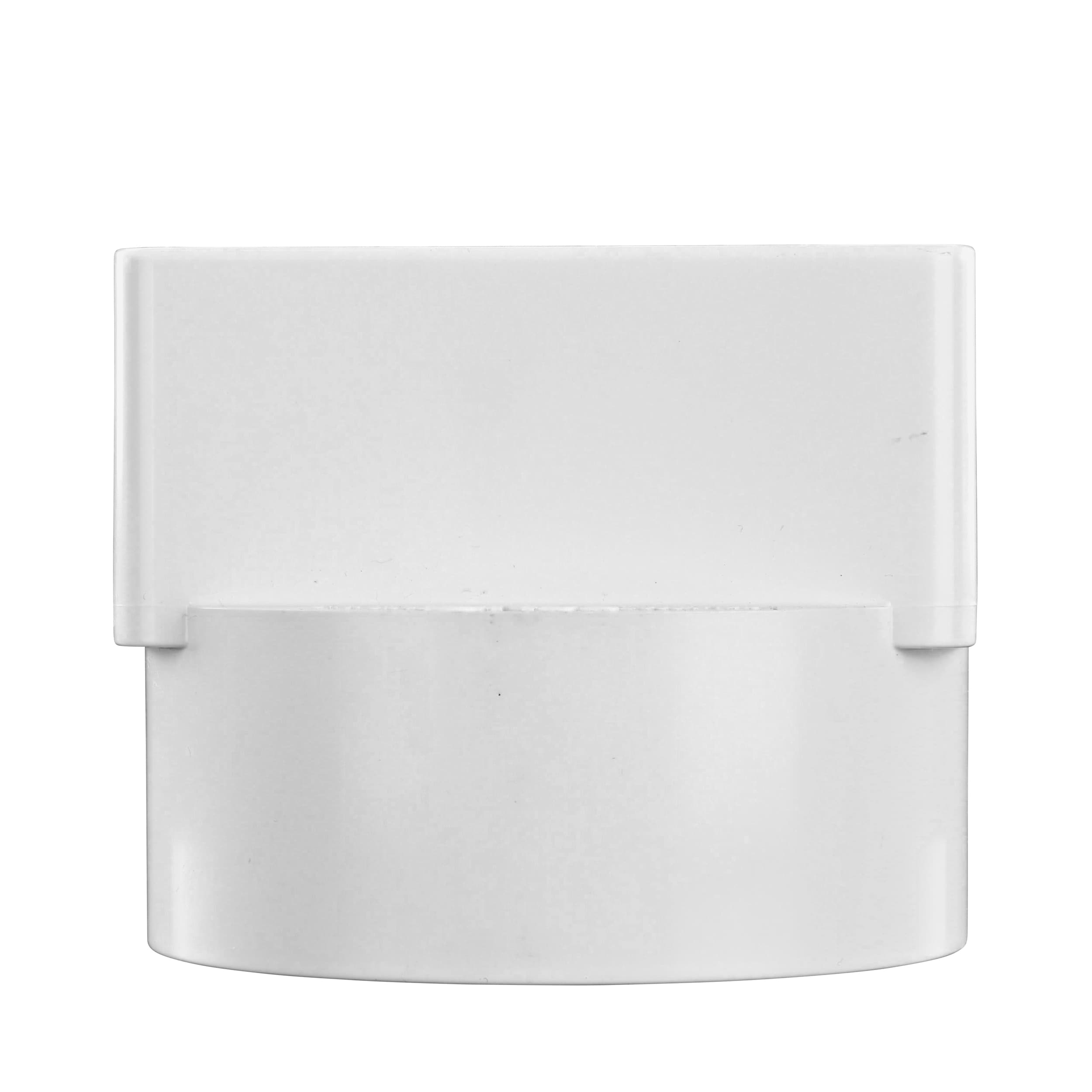 NDS Downspout Adapter, Hub White PVC Offset Solvent Weld image 3