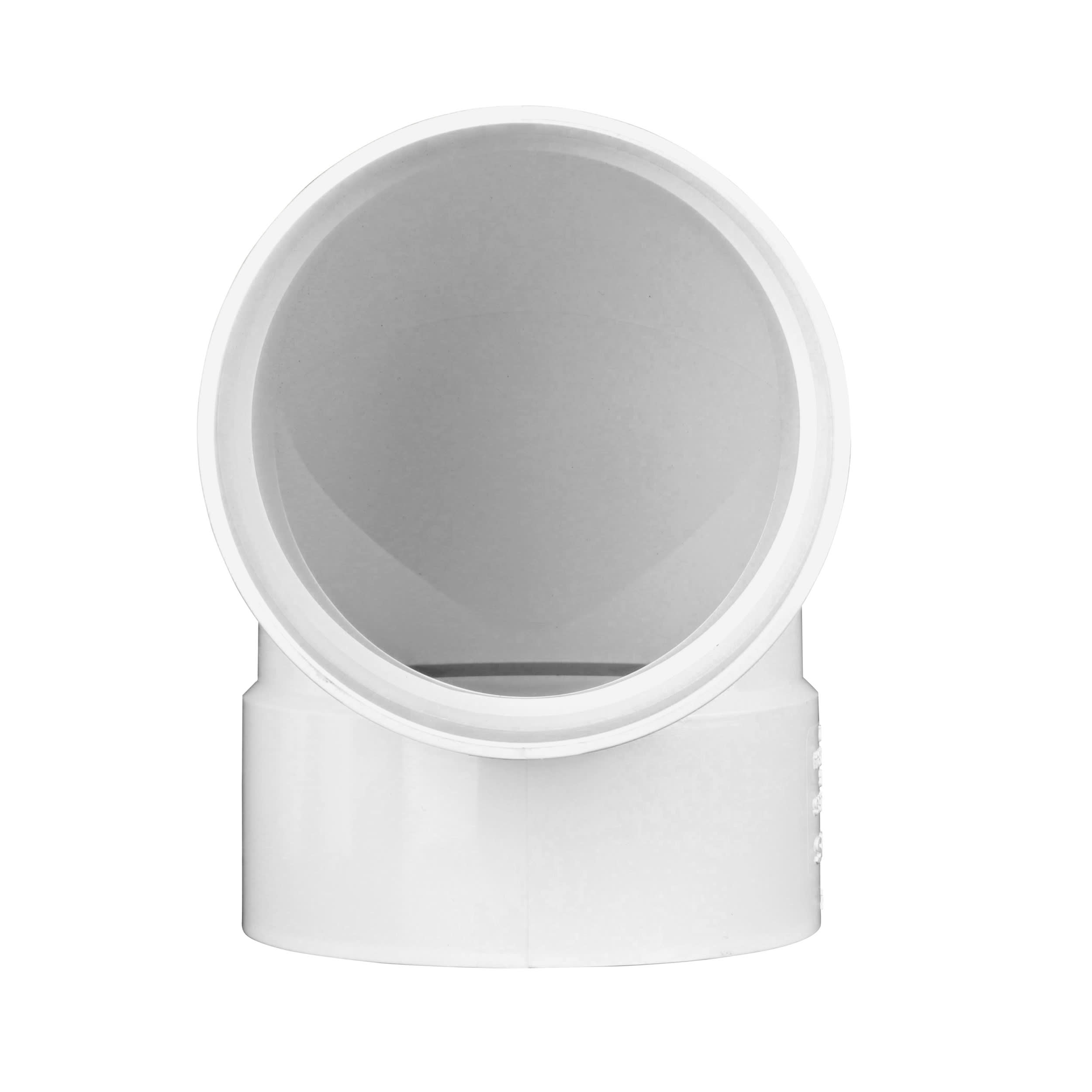 NDS Elbow, Hub White PVC 90° Solvent Weld image 4
