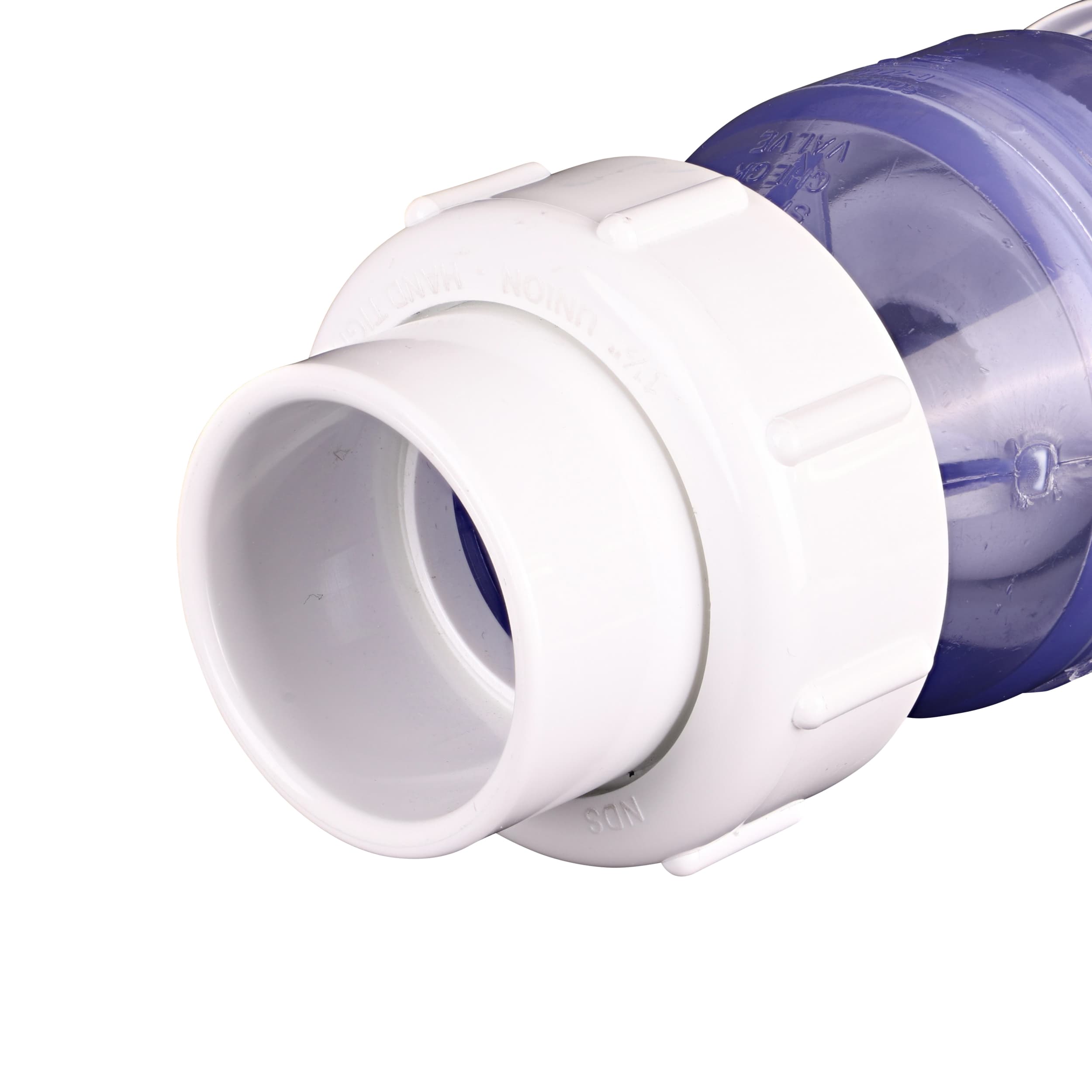 1-1/2" Flo Control Clear PVC Spring Check Vlv. True Union image 6