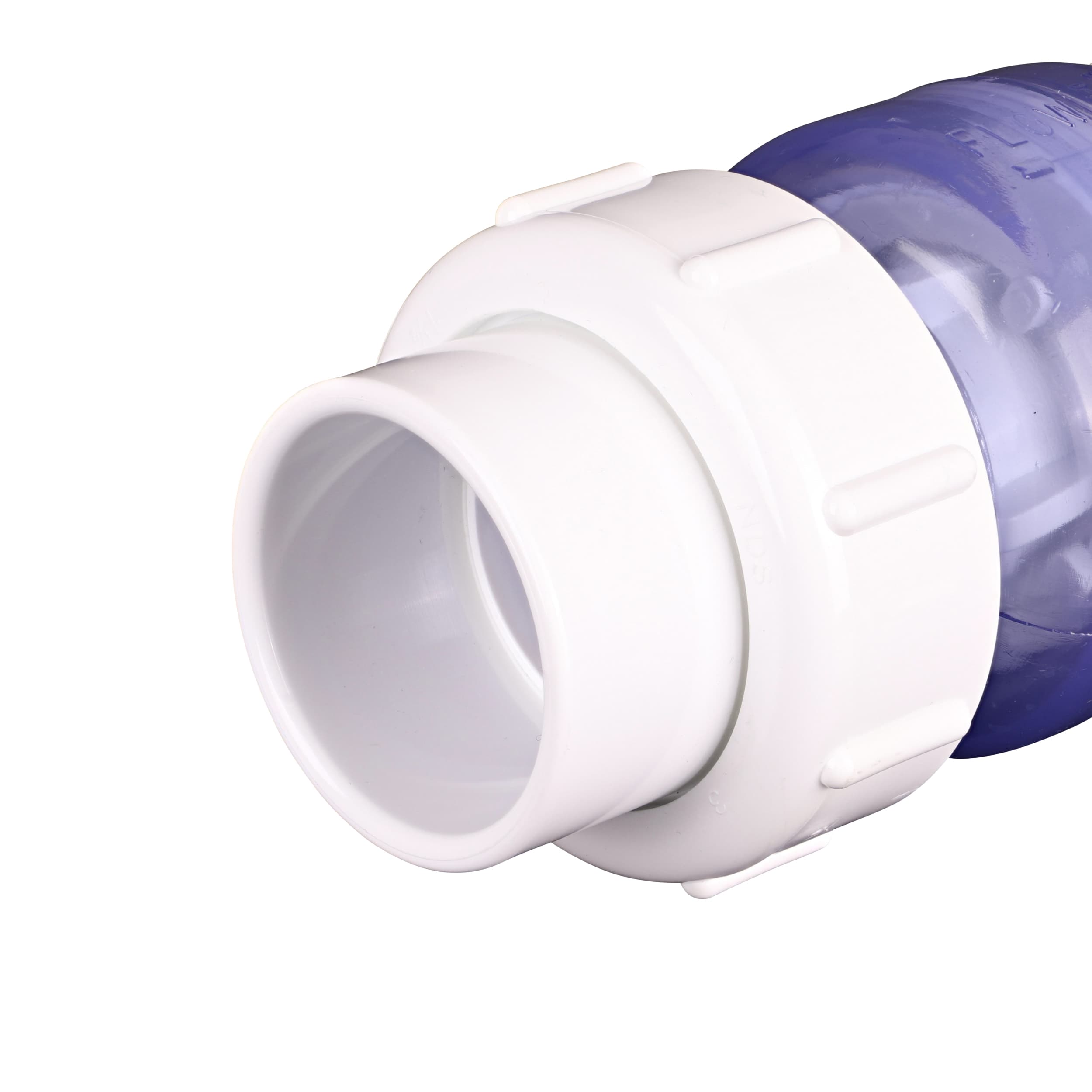 1-1/2" Flo Control Clear PVC Spring Check Vlv. True Union image 7