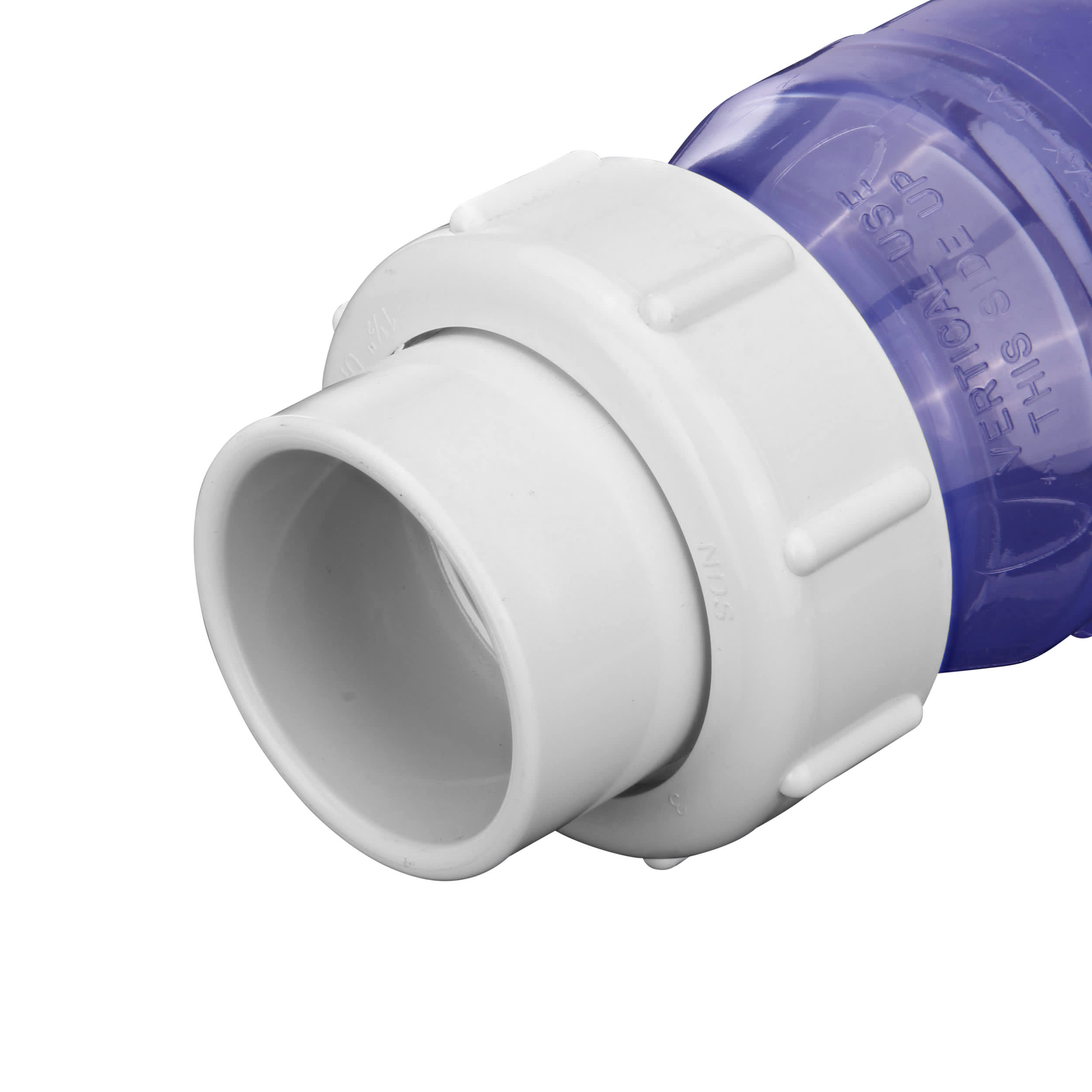 NDS Swing Check Valve, Slip Clear PVC 125 psi 1700 Series True Union Low-Profile image 6