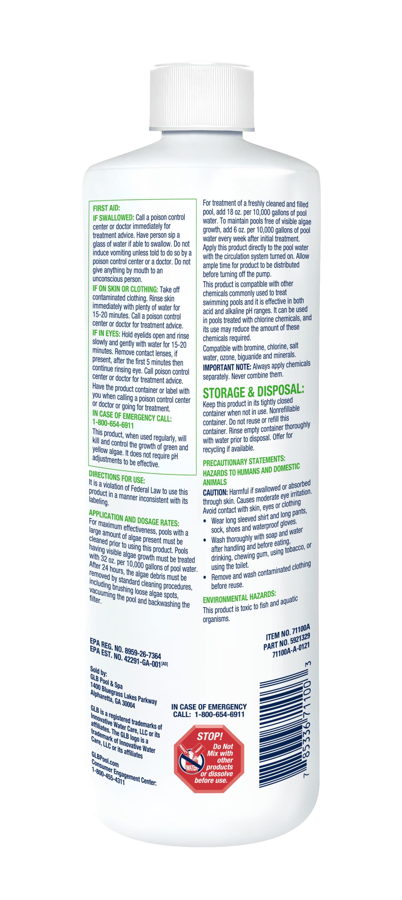 GLB ALGAE SHIELD QT SOLENIS ALGAESHIELD 32 OZ 32 OZ image 2
