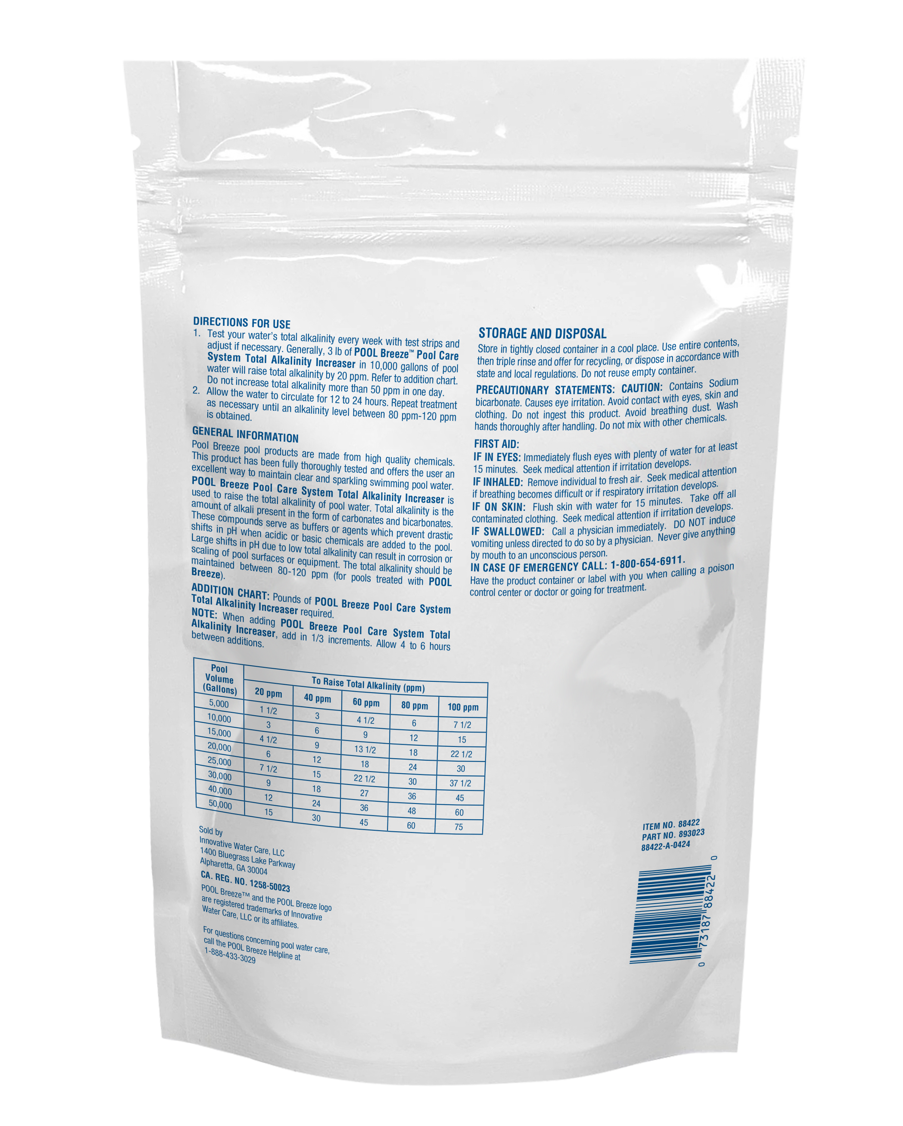 POOL BREEZE TOTAL ALKALINITY INCREASER ALKALINITY INCREASER 5 LB image 2