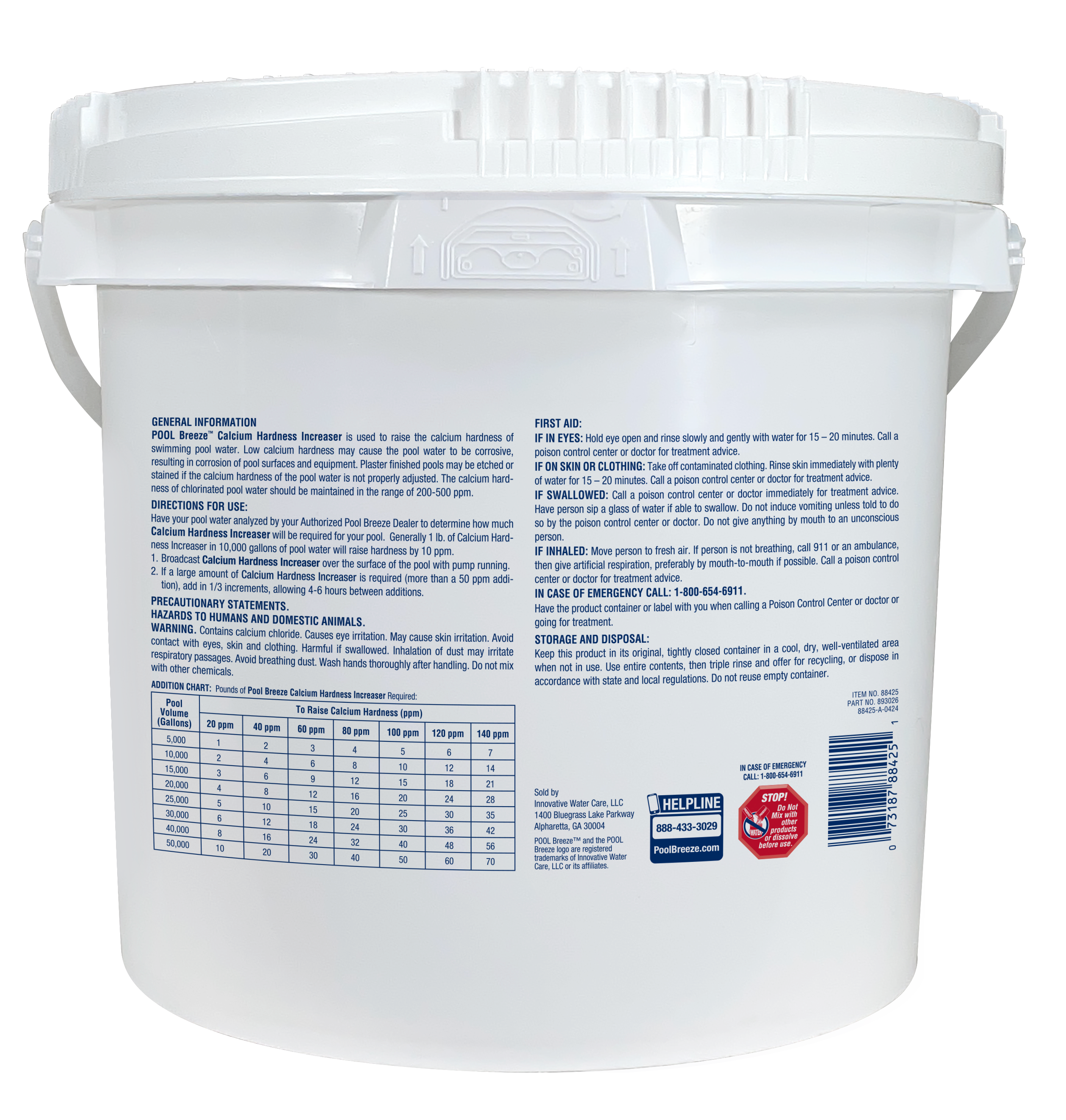 POOL BREEZE CALCIUM HARDNESS INCREASER CALCIUM HARDNESS INCREASER 25 LB image 2