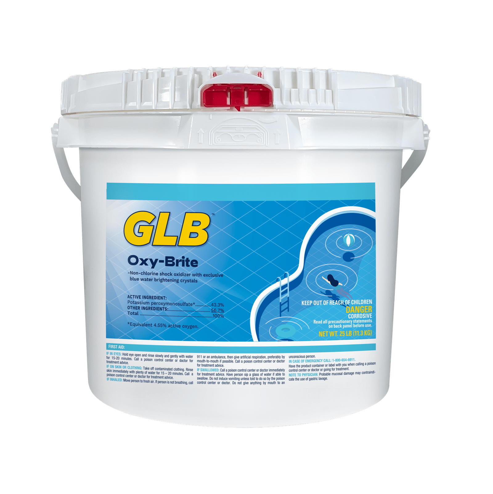 GLB OXYBRITE PAIL 56/PALLET HAZMAT 25 LB - product image