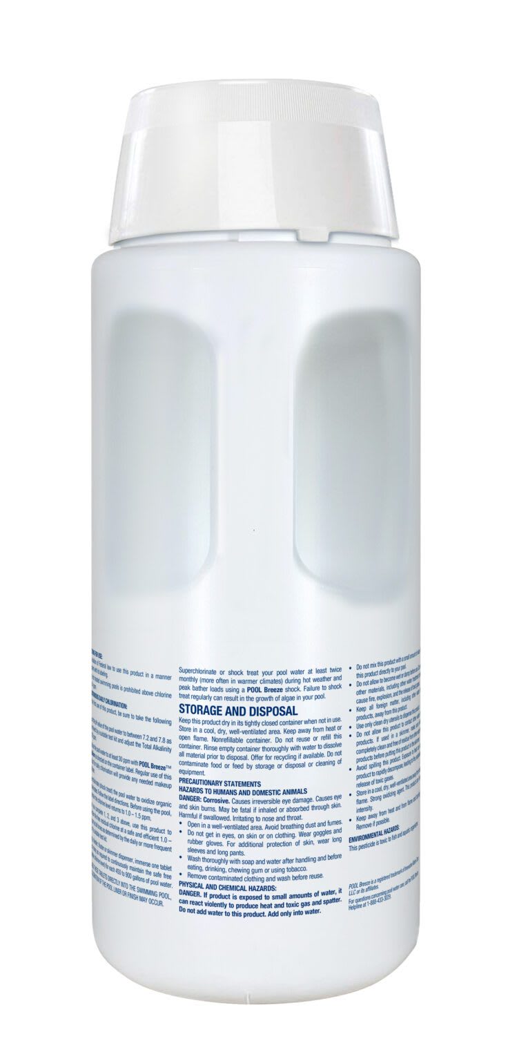 POOL BREEZE 1" CHLORINATING TABLETS 1" TRICHLOR TABLETS 5 LB image 2