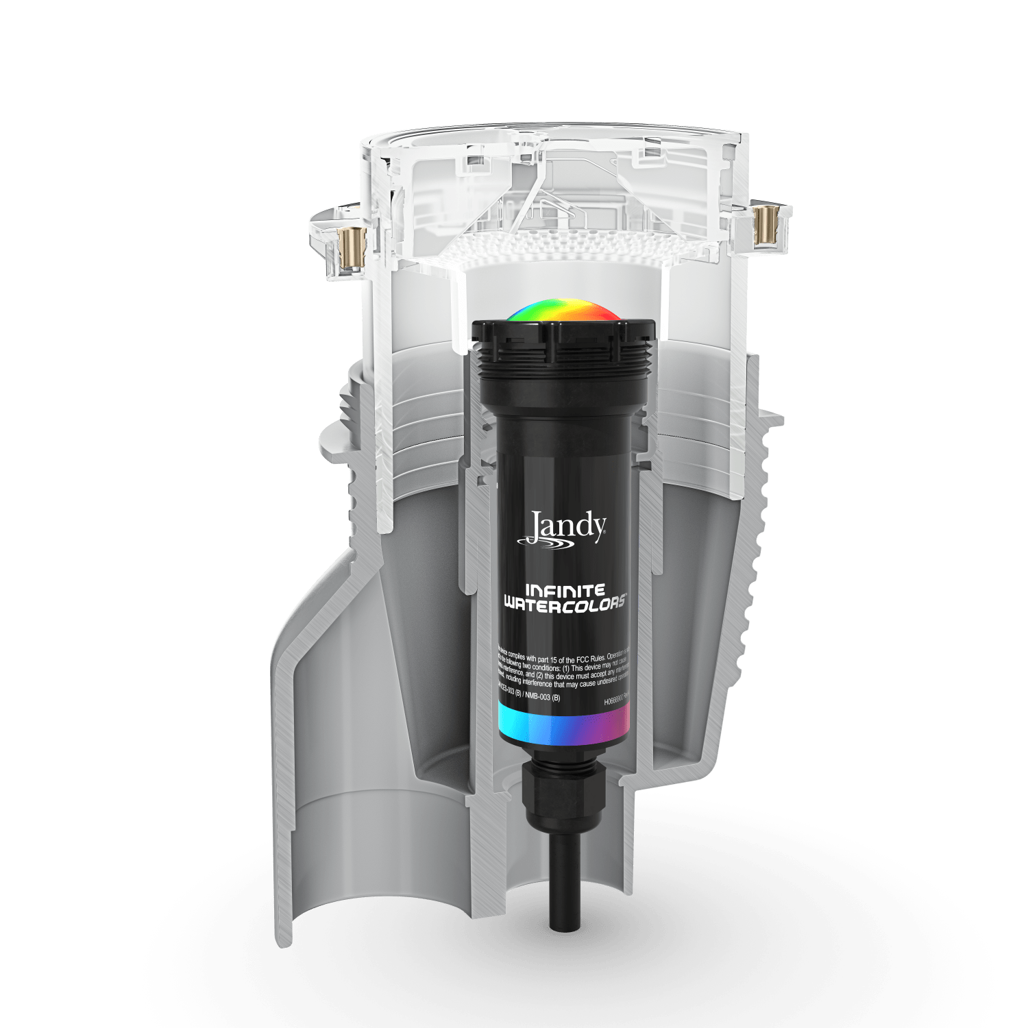 JANDY IWC RGBW 25W 100' NICHELESS LIGHT JANDY INFINITE WATERCOLORS, NICHELESS LED LIGHT, RGBW, 25W, 14V, 100' image 6
