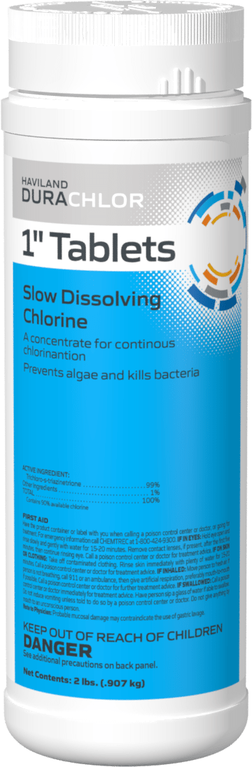 Durachlor 1" Chlorine Tablets, 2lb Bottle - product image