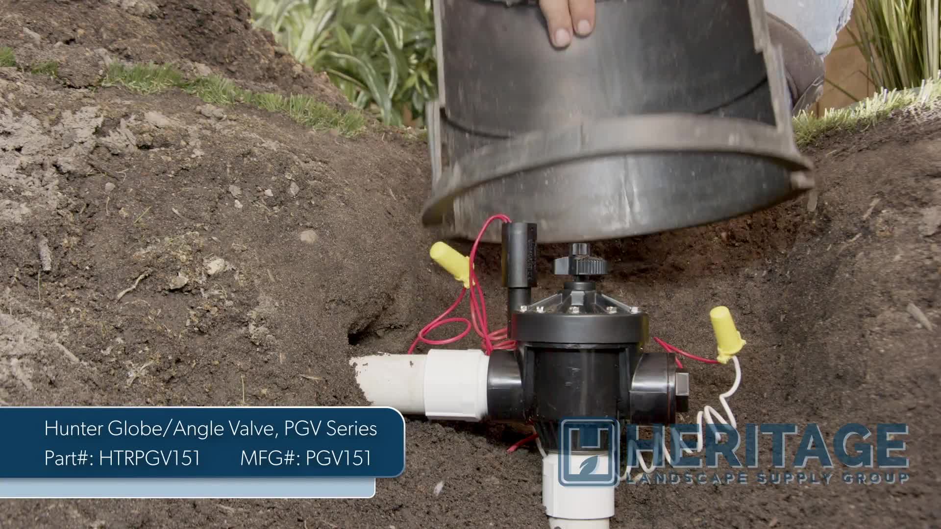 Hunter PGV-101-JTG 1" Plastic Jar Top Globe Valve W/Flow Control (FxF